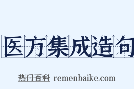 医方集成造句是什么意思的图片